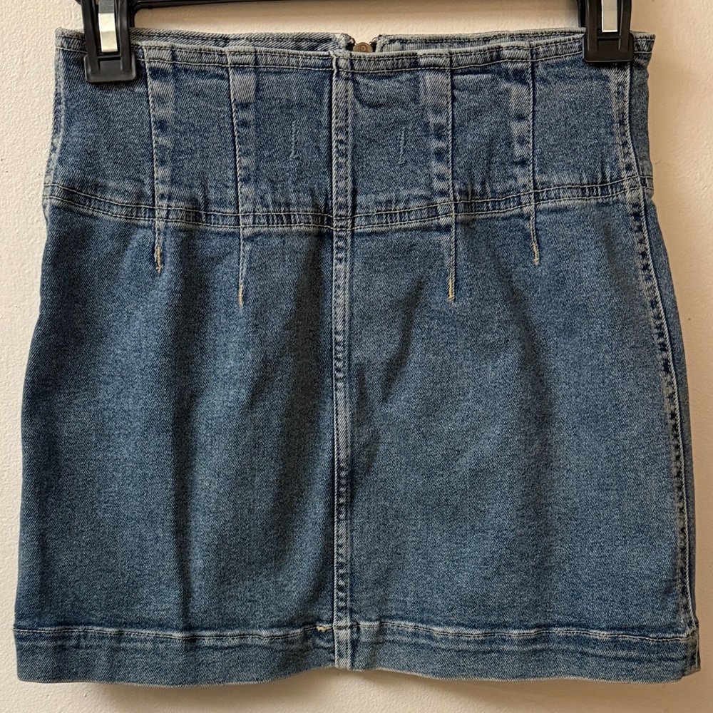 We The Free Blue Denim Mini Skirt - Picture 3 of 3